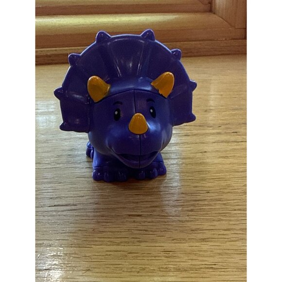 Fisher-Price Little People Purple Dinosaur Triceratops Toy Figure - Picture 3 of 5